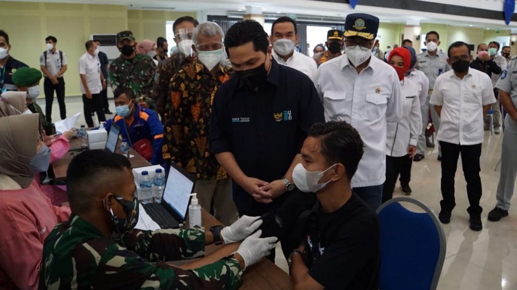 Adapun ketiga menteri tersebut yakni Menteri Sekretaris Negara, Pratikno; Menteri Perhubungan, Budi Karya Sumadi; dan Menteri BUMN, Erick Thohir. Turut mendampingi Dirjen Perhubungan Udara, Kakorlantas Polri, Dirut Pertamina, Dirut Jasa Raharja, Wakil Bupati, dan jajaran Forkopimda.