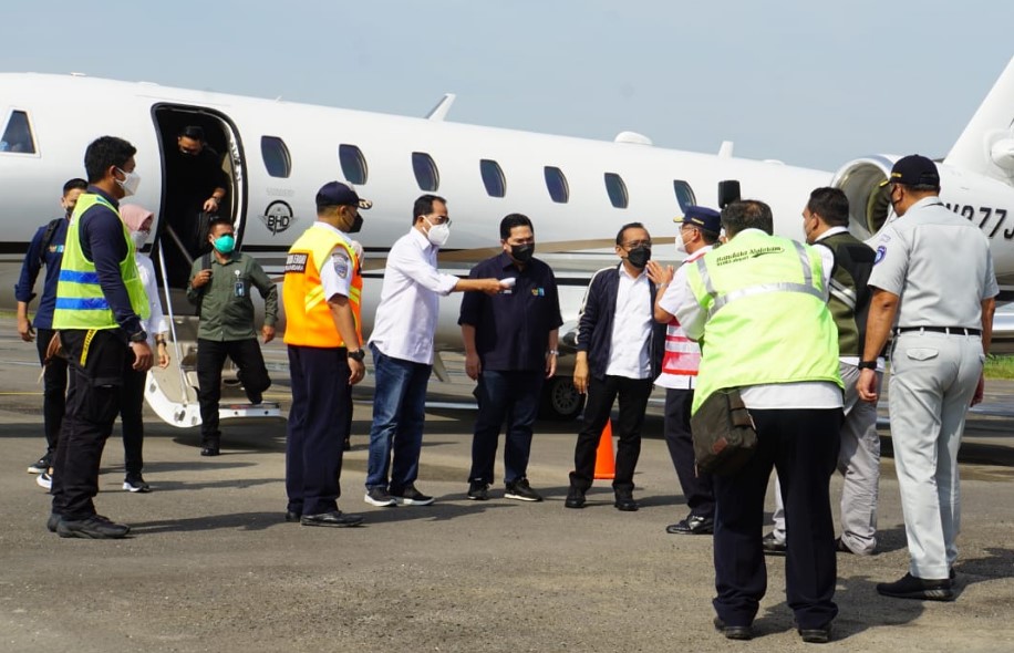 Bupati Arief Rohman pun bersyukur atas kehadiran ketiga menteri yang juga diikuti Direktur Utama Pertamina, Direktur Utama Jasa Raharja, BRI, dan lainnya.