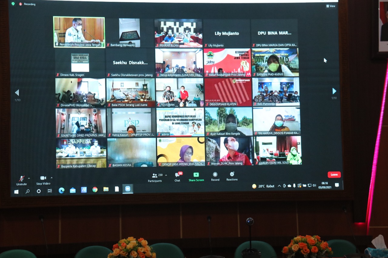 rapat koordinasi replikasi program desa/kelurahan dampingan di Jawa Tengah, Gedung A Lt. 2 Komplek Gubernuran Jawa Tengah