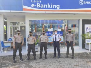 Sat Samapta Polres Blora patroli di salah satu perbankan, pada Jumat (10/9/2021).