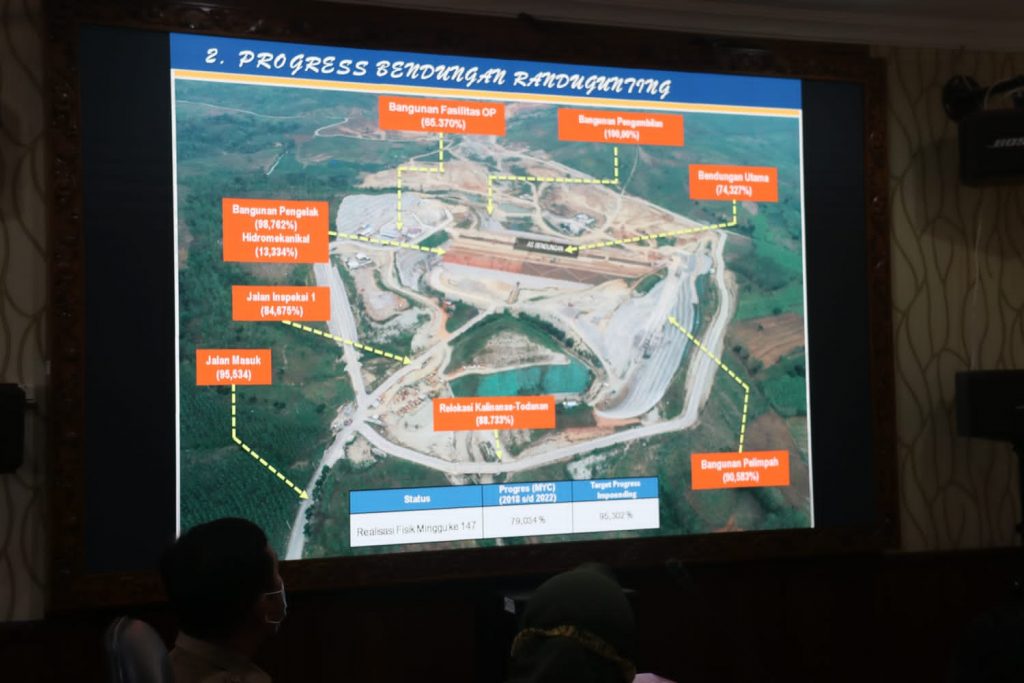 Bupati Blora H. Arief Rohman, S. IP, M. Si bersama Kepala Balai Besar Wilayah Sungai (BBWS) Pemali Juana, Muhammad Adek Rizaldi, pada Senin siang (6/9/2021).