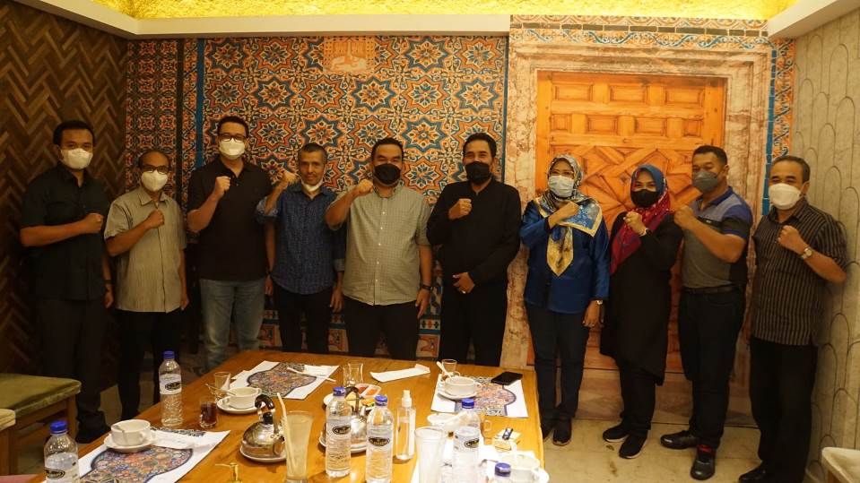 Bupati Blora Arief Rohman saat bertemu dengan Direktur PT Citilink, Benny Rustanto di Jakarta, Sabtu (2/10/) kemarin.