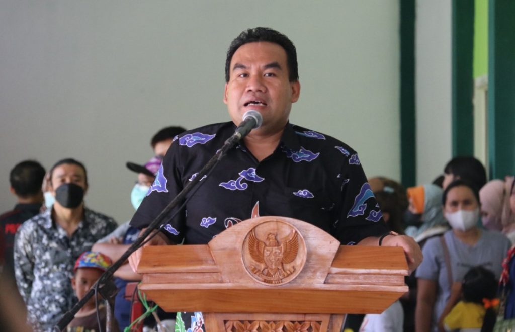 Bupati Arief Rohman saat meresmikan GOR di Kel/Kec Jepon Kabupaten Blora, pada Sabtu (8/1/2022).