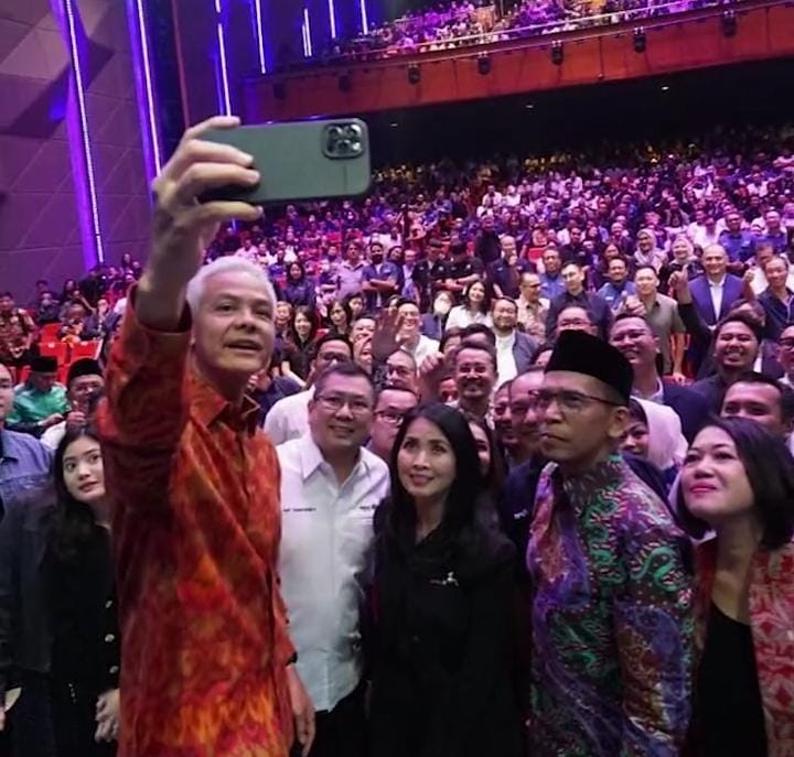 Gubernur Jawa Tengah Ganjar Pranowo saat menjadi pembicara MNC Forum LXX (70th), Jakarta Concert Hall iNews Tower.