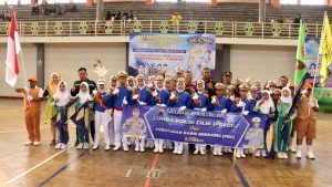 Kasatlantas Polres Blora beserta jajaran saat menghadiri lomba Polisi Cilik di Gor Mustika, Senin (12/6/2023).