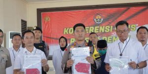 Wakapolres Demak, Kompol Andy Setiawan saat konferensi pers di Mapolres Demak, Rabu (12/7/2023).