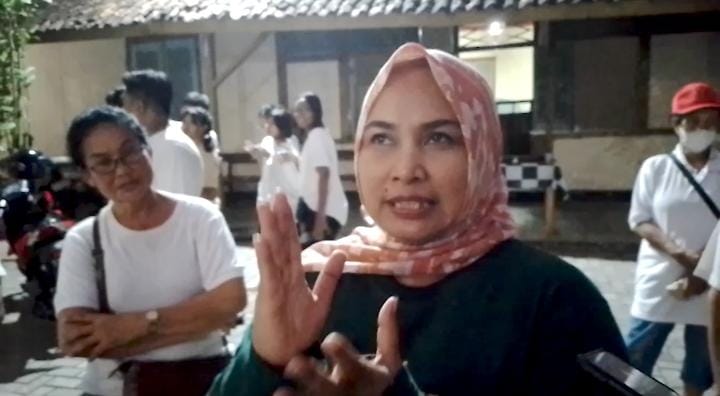 Wakil Bupati Blora, Tri Yuli Setyowati saat menghadiri HUT ke 86 GKJTU Blora, Minggu (6/8/2023).