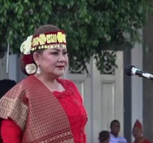 Wali kota Semarang Hevearita Gunaryanti Rahayu saat menjadi Inspektur Upacara dalam memperingati HUT ke-78 Republik Indonesia, di Balai Kota, Kamis (17/8).