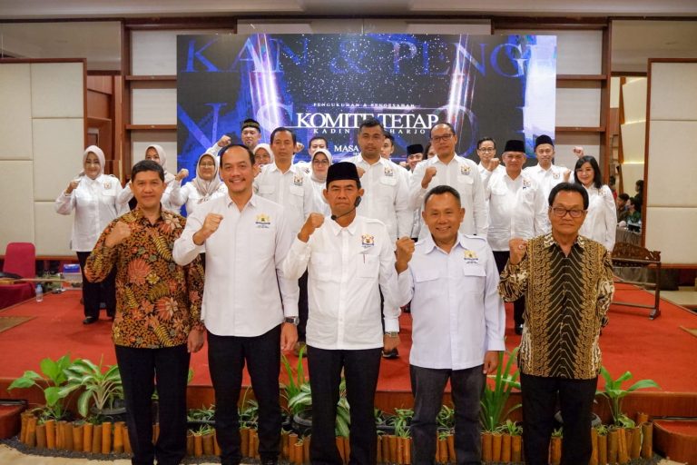 Ketua Umum KADIN Provinsi Jawa Tengah, Harry Nuryanto Soediro usai melantik Dewan Pengurus Kadin Kabupaten Sukoharjo, Kamis malam(24/08/2023).
