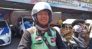 Salah satu pengemudi ojol, Dwi Purnomo asal Blora.