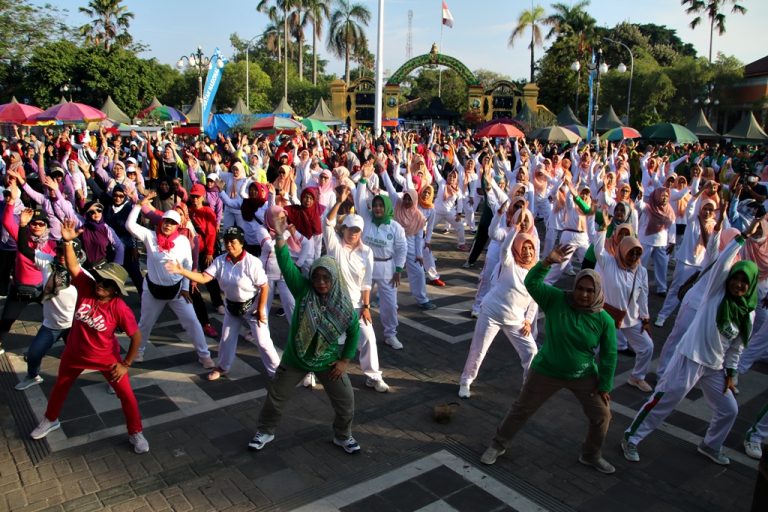 jalan sehat dalam rangka peringatan Hari Kesehatan Nasional