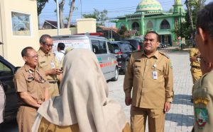 Bupati Blora beserta jajaran saat meninjau pembangunan RS Bhayangkara, Kunduran Blora, Selasa (5/12/2023).
