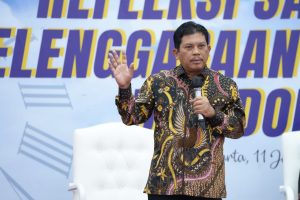 DirekturUtama BPJS Kesehatan, Ghufron Mukti, dalam kegiatan pertemuan bersama Dewan Jaminan Sosial Nasional (DJSN), Jumat (11/1).