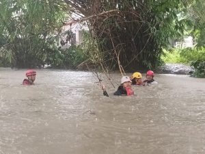 Tim Sar gabungan berhasil menemukan balita yang hilang di Sungai Petarukan Pemalang, Senin (29/1/2024).