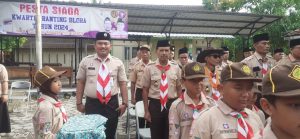 Camat Blora, Hadi Praseno saat menghadiri Pesta Siaga di SDN Tempelan Blora, Sabtu (3/2/2024).