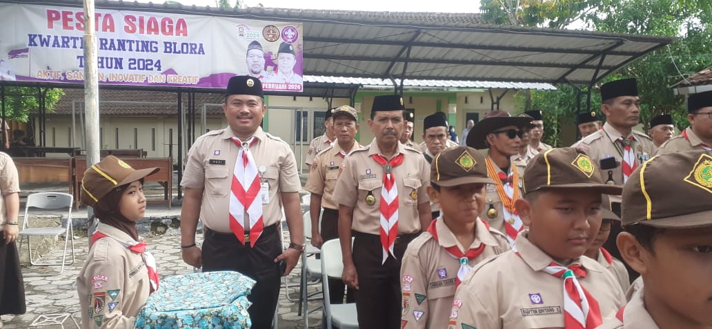 Camat Blora, Hadi Praseno saat menghadiri Pesta Siaga di SDN Tempelan Blora, Sabtu (3/2/2024).