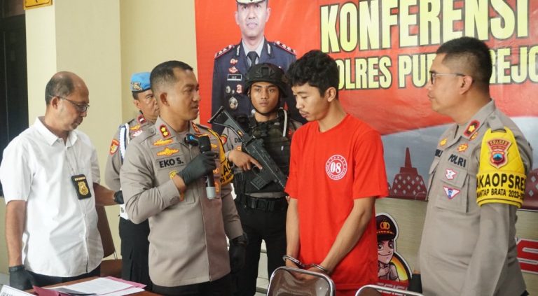Pelaku merupakan pemuda (23) berinisial MFF bin S asal Brondong Kecamatan Bruno Kabupaten Purworejo.