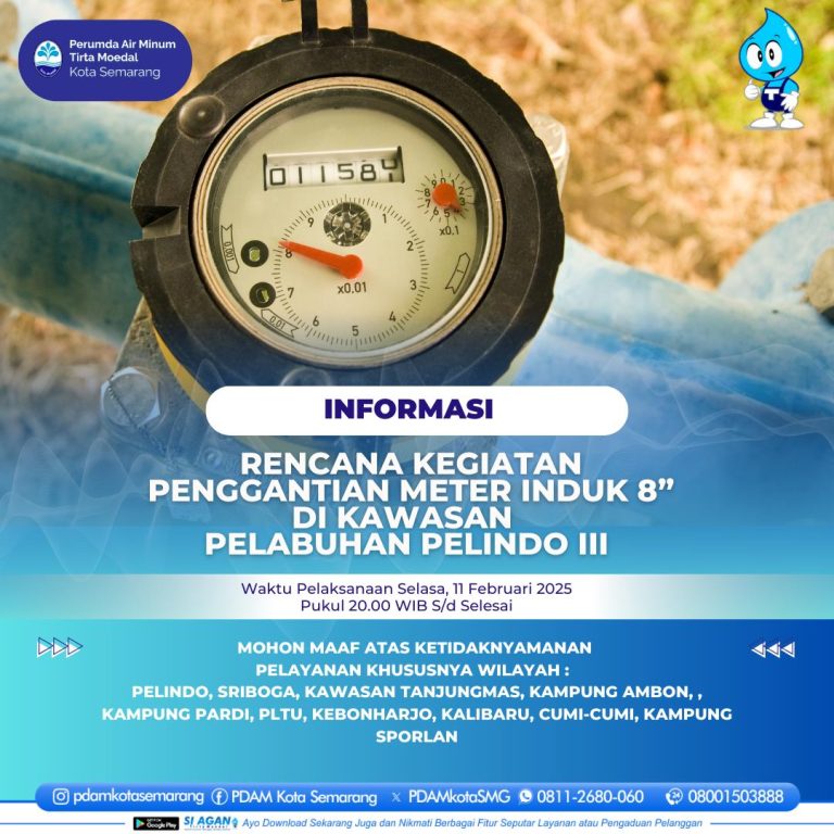 PDAM Tirta Moedal Semarang Rencanakan Penggantian Meter Induk