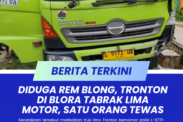 Truk tronton tabrak lima motor di Blora, Jawa Tengah, satu orang meninggal