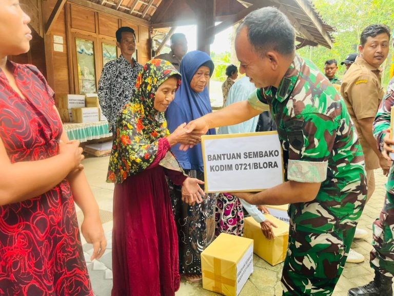 Bangun Konektivitas Desa, Kodim 0721/Blora Wujudkan Jembatan Garuda dan Kepedulian Sosial
