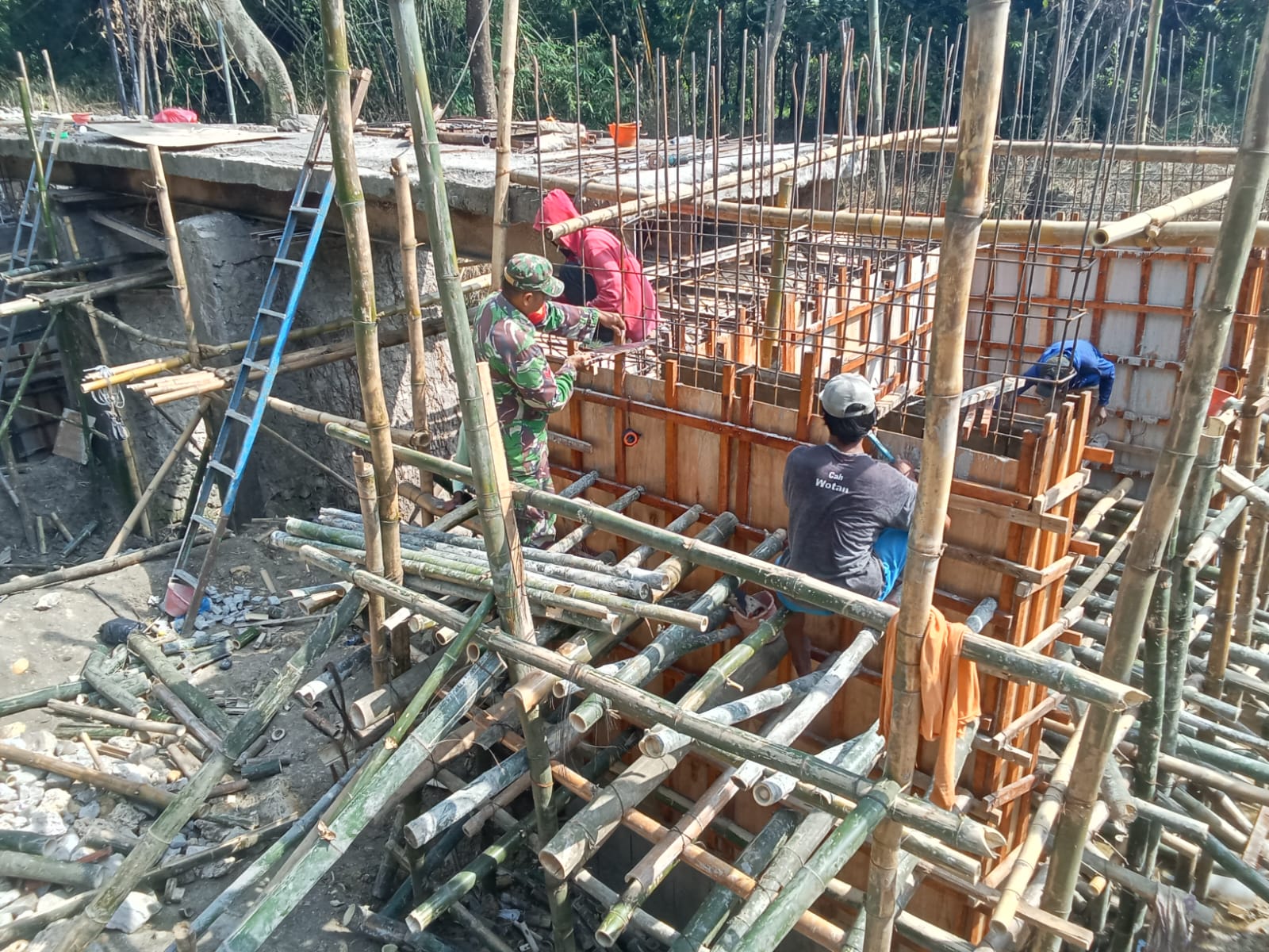 Pembangunan Jembatan Garuda di Desa Jati, Kecamatan Jati, Kabupaten Blora, Jawa Tengah